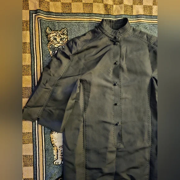 Ralph Rucci Chado Dress Size 8 Oriental Style Half Sleeve Lined - Picture 5 of 9